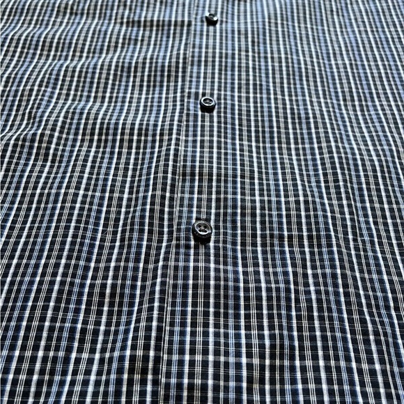 Calvin Klein Garment Wash Men’s Plaid Long Sleeve Button Down Blue Size XXL - Picture 8 of 10